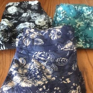 3 pairs of LulaRoe floral os legging